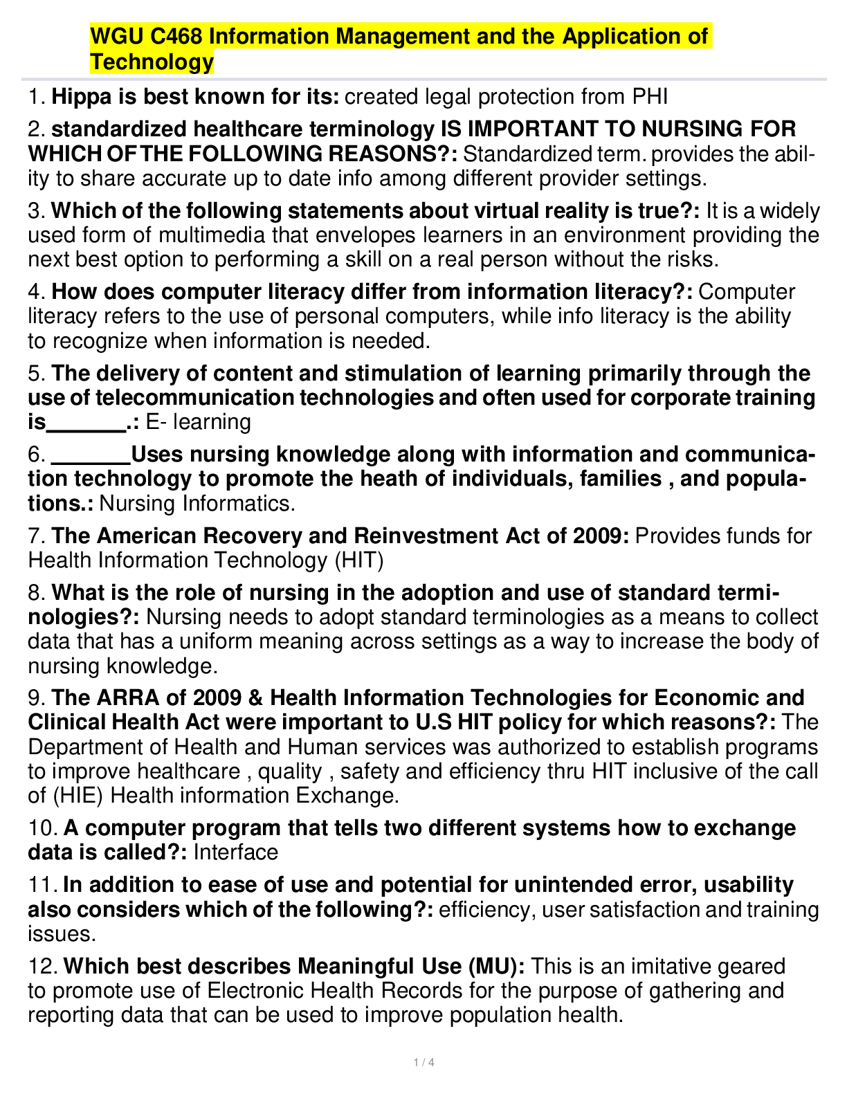 Preview image for WGU C468 Information Management and the Application of Technology